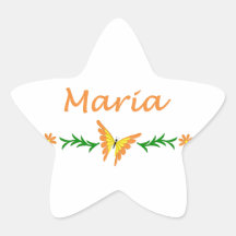 Maria (Orange Butterfly) Sticker