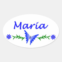 Maria (papillon bleu) autocollants