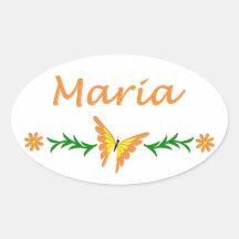 Maria (papillon orange) adhésifs