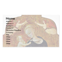 Maria With The Child Crowned By Two Angels Business Card Template