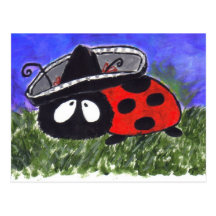 Mariachi Ladybug Postcard