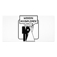 Mariage accompli "par mission" photocarte