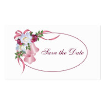 Mariage Bells rose - faites gagner la date Carte De Visite