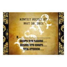 Mariage campagnard rustique RSVP Cartons D'invitation