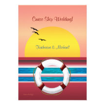 Mariage de croisière - invitation de coucher du so