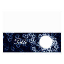 Mariage de nombre de Tableau pliant floral bleu Modèles De Cartes De Visite