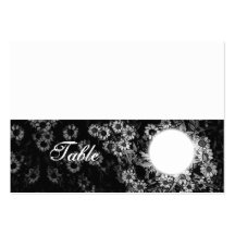 Mariage de nombre de Tableau pliant floral noir Modèle De Carte De Visite