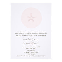 Mariage de plage - dollar de sable rose bristol