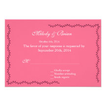 Mariage d'or décoratif rose élégant du feuille RSV Invitations