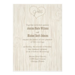 Mariage en bois découpé invitations personnalisées