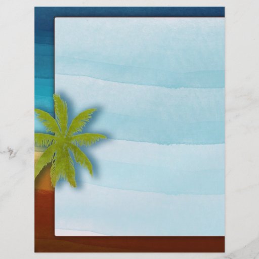 Mariage/événement de thème de palmier/plage prospectus avec motif