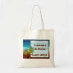 Mariage/événement de thème de palmier/plage sacs en toile
