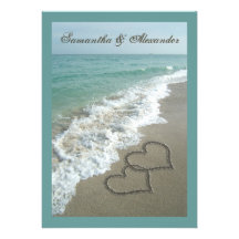 mariage fait sur commande de destination de plage  invitation personnalisable