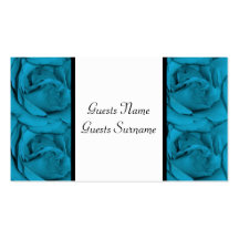 Mariage floral noir blanc bleu cartes de visite professionnelles