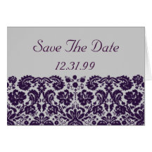 Mariage pourpre de damassé cartes de vœux