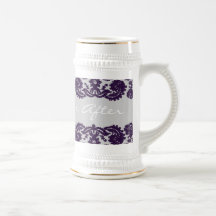 Mariage pourpre de damassé tasse