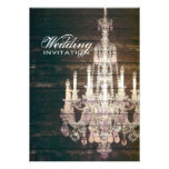 mariage pourpre de lustre de barnwood vintage invitation