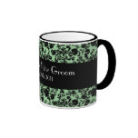 Mariage rococo floral, tasse de souvenir