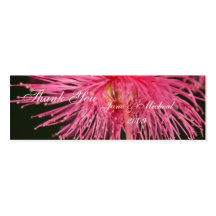 Mariage rose de fleur d'arbre de gomme carte de visite