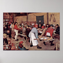 Mariage rural par Bruegel D. Ä. Pieter Posters
