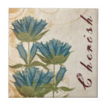 Mariage vintage de fleurs bleues carreau en céramique