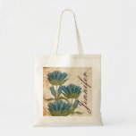 Mariage vintage de fleurs bleues sacs de toile