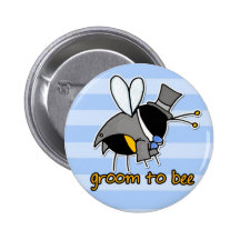 marié à l'abeille badges avec agrafe