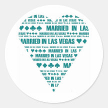 Marié à Las Vegas Autocollants Ronds