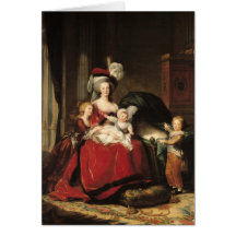 Marie-Antoinette  and her Children, 1787 Greeting Cards