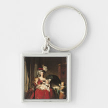 Marie-Antoinette  and her Children, 1787 Keychains