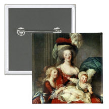 Marie-Antoinette  and her Four Children, 1787 Pinback Buttons
