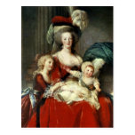 Marie-Antoinette  and her Four Children, 1787 Postcard
