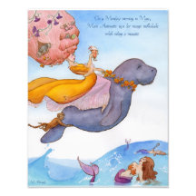 Marie Antoinette and her Manatee 11x14 Print Art Photo