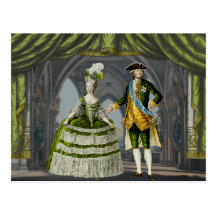Marie-Antoinette and Louis XVI - Green Wens Kaart