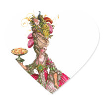 Marie Antoinette and Peacock Cake Stickers Tags