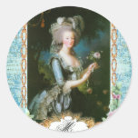 Marie Antoinette and Pink Roses Sticker
