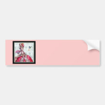Marie Antoinette & Bluebird Bumper Sticker