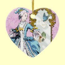 Marie Antoinette & Bluebird ornaments