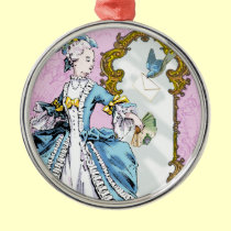 Marie Antoinette & Bluebird ornaments