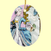 Marie Antoinette & Bluebird ornaments