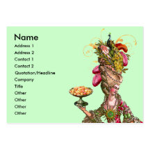 Marie Antoinette Cake & Peacock Business Card