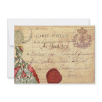 Marie Antoinette Carte Postale Parisian Invitation
