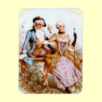 Marie Antoinette Couple on Fence magnets