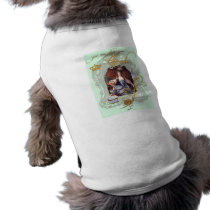 Marie Antoinette Cupcake and Bluebird Dog Shirt