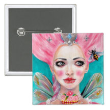 Marie Antoinette Cupcake Faerie - Queen Bee Buttons