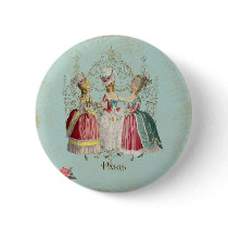 Marie Antoinette French Paris Ladies Pinback Buttons