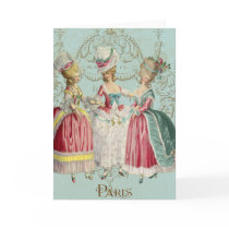 Marie Antoinette French Paris Ladies Greeting Card