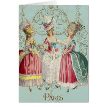 Marie Antoinette French Paris Ladies Greeting Card
