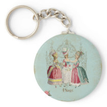 Marie Antoinette French Paris Ladies Keychains