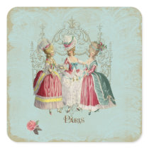 Marie Antoinette French Paris Ladies Square Sticker